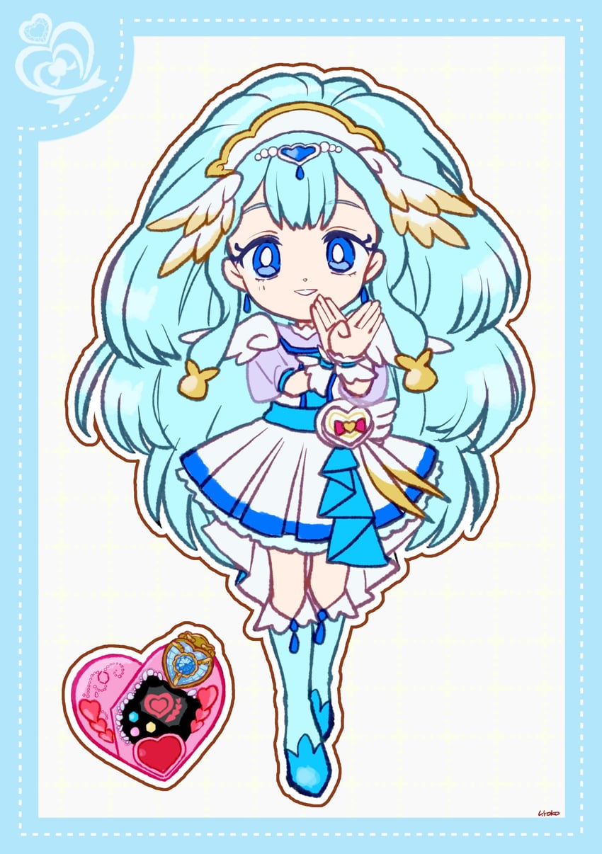 yakushiji saaya and cure ange (precure and 1 more) drawn by uwded_207