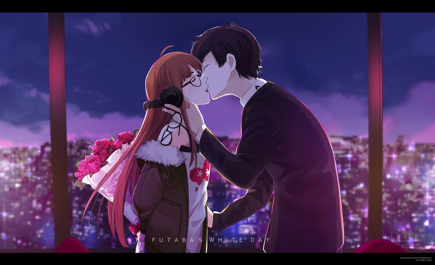 amamiya ren and sakura futaba (persona and 1 more) drawn by arcsinus