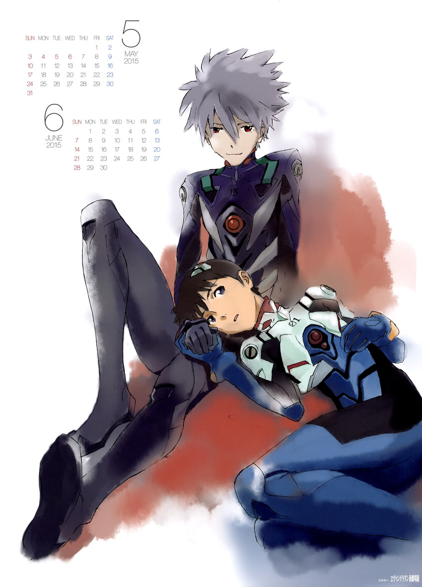 ikari shinji and nagisa kaworu (neon genesis evangelion and 2 more) drawn by honda_takeshi
