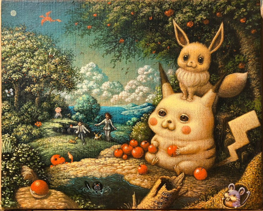 pikachu, eevee, charizard, jigglypuff, charmander, and 6 more (pokemon) drawn by inue_disk
