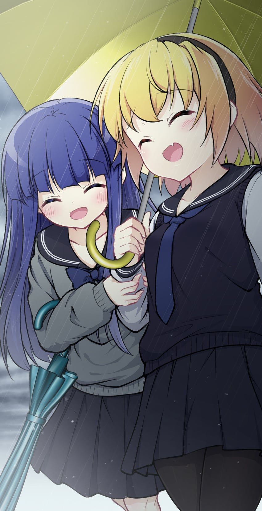 furude rika and houjou satoko (higurashi no naku koro ni and 1 more) drawn by hazumi_otoya