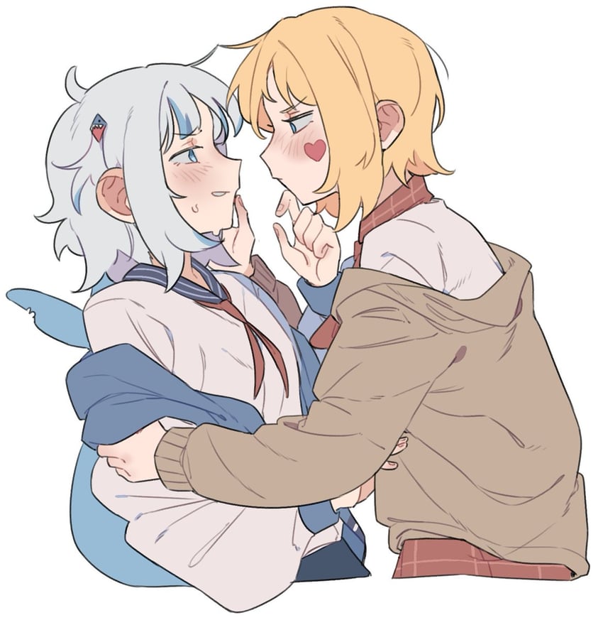 gawr gura and watson amelia (hololive and 1 more) drawn by addendium