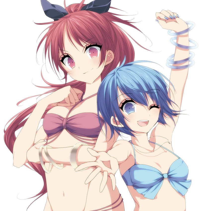 miki sayaka and sakura kyoko (mahou shoujo madoka magica and 1 more) drawn by misteor