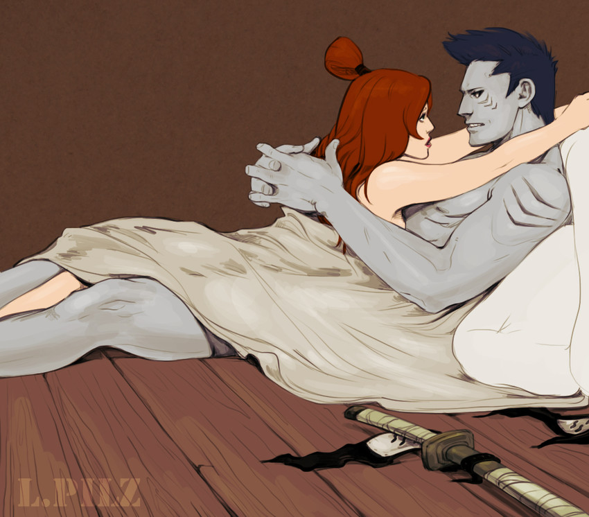 terumi mei and hoshigaki kisame (naruto and 1 more) drawn by lpilz