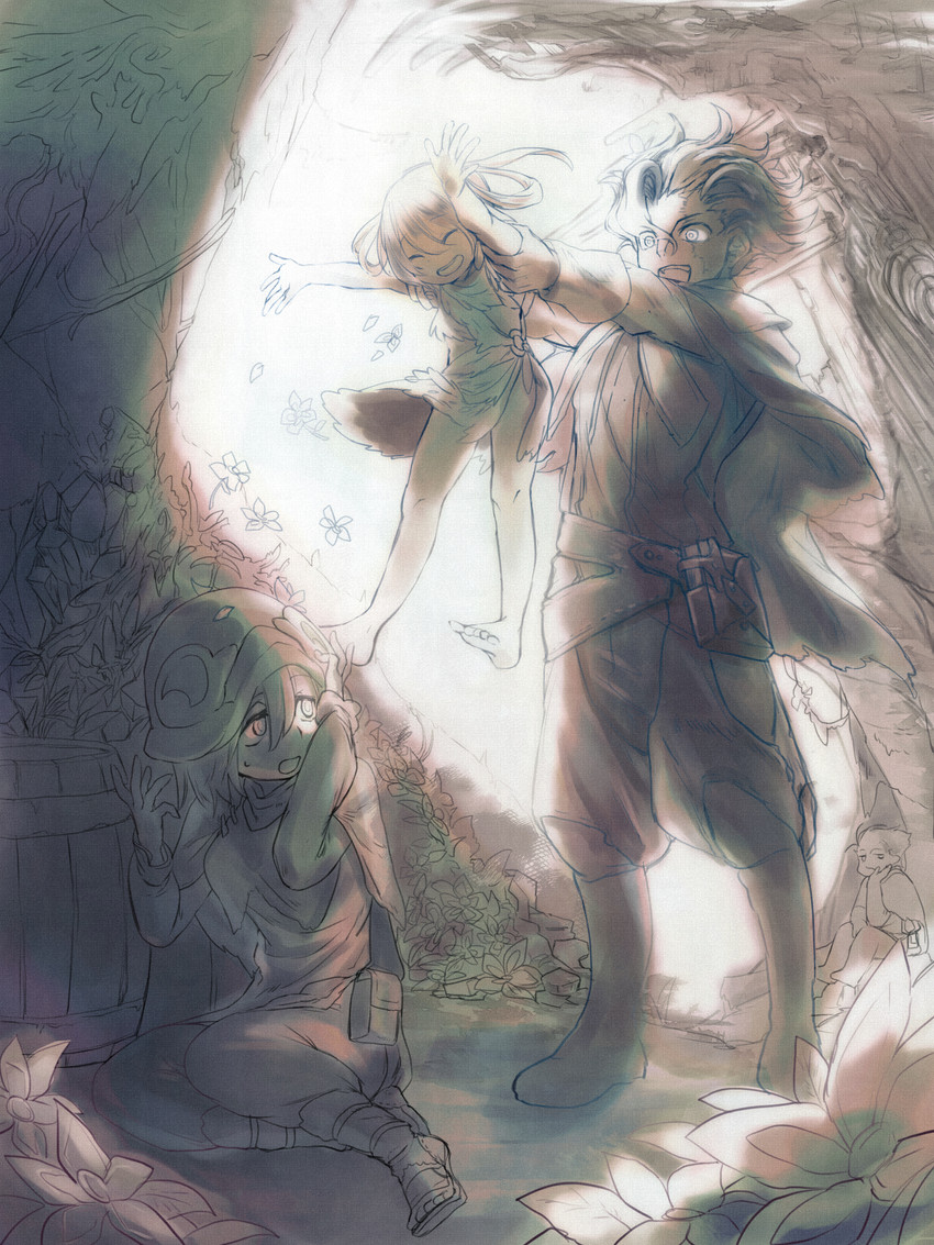 vueko, belafu, and irumyuui (made in abyss) drawn by tomii_(tomp_son)