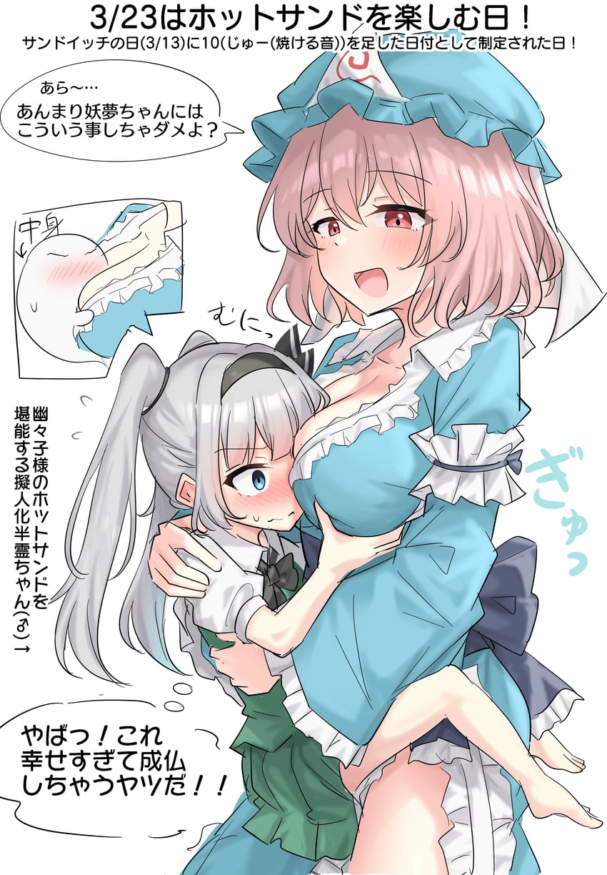 konpaku youmu and saigyouji yuyuko (touhou) drawn by youyume-kun