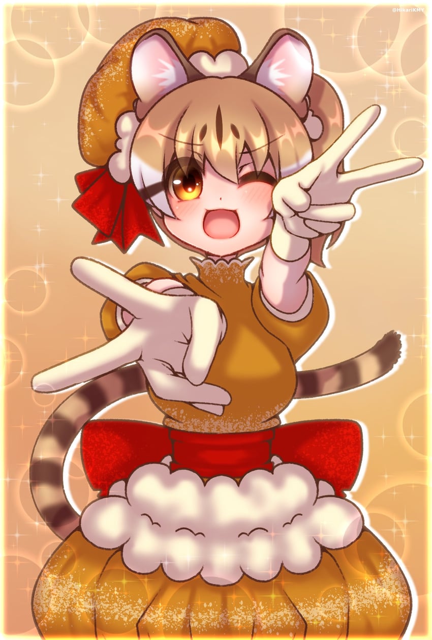 large-spotted genet (kemono friends and 1 more) drawn by hikarikmy