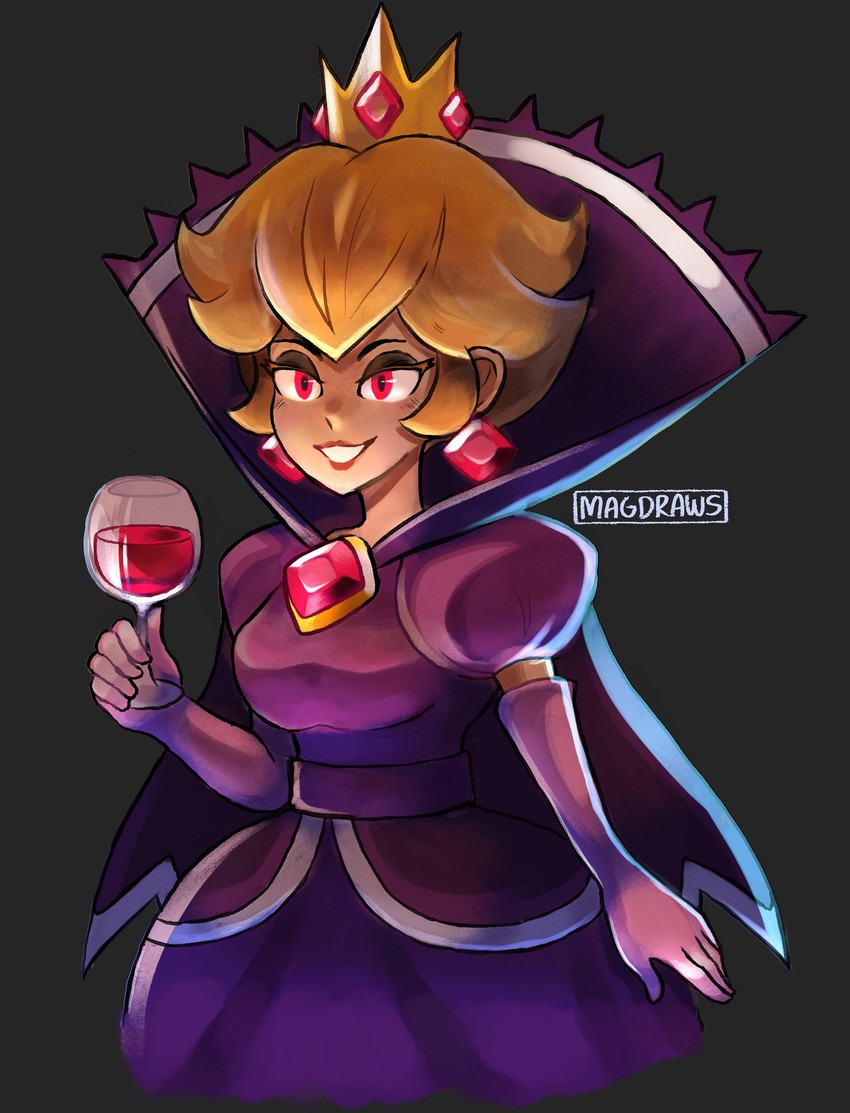 princess peach and shadow queen (mario and 2 more) drawn by mag_(magdraws)