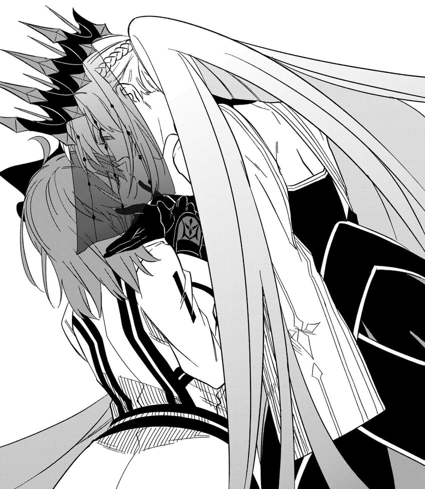 fujimaru ritsuka and morgan le fay (fate and 1 more) drawn by iz_(izit_unk)