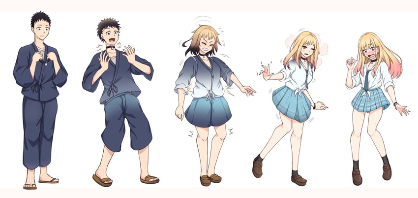 kitagawa marin and gojou wakana (sono bisque doll wa koi wo suru) drawn by unmeiyuu