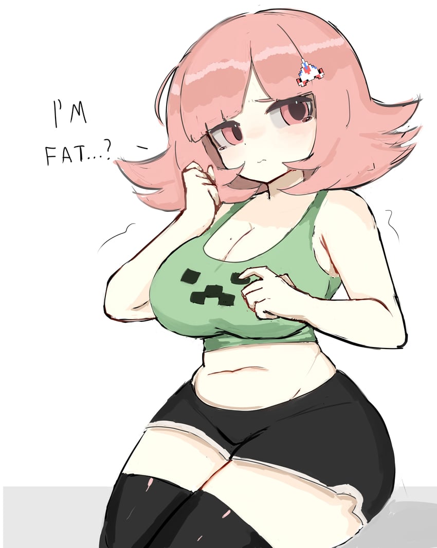 nanami chiaki and creeper (danganronpa and 3 more) drawn by m3link