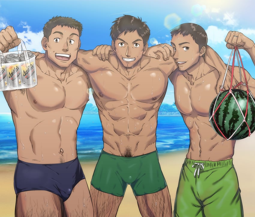 jinnouchi yorihiko, jinnouchi kunihiko, and jinnouchi katsuhiko (summer wars) drawn by reki_uraaka