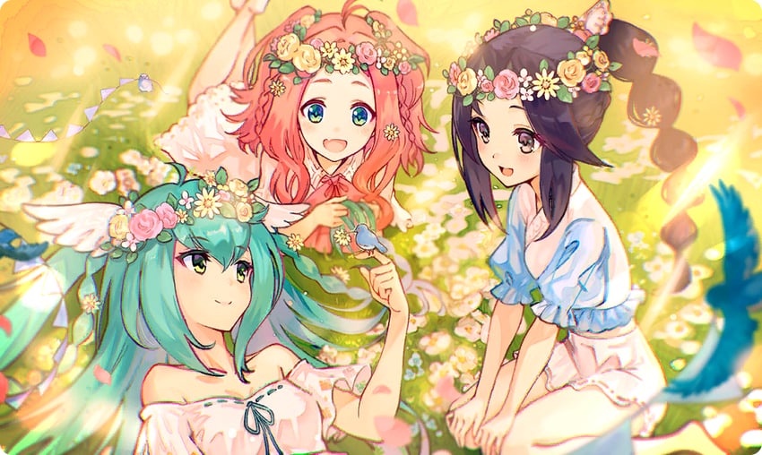 lisbeth finn lustburg, amane, and tina (ta ga tame no alchemist)