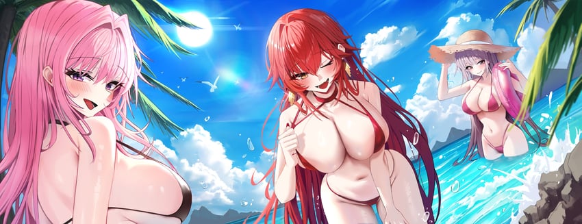 red hood, dorothy, and scarlet (goddess of victory: nikke) drawn by bryuni
