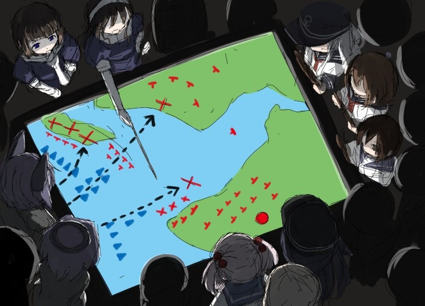 hibiki, inazuma, tenryuu, ikazuchi, akatsuki, and 4 more (original and 1 more) drawn by usui_harusame