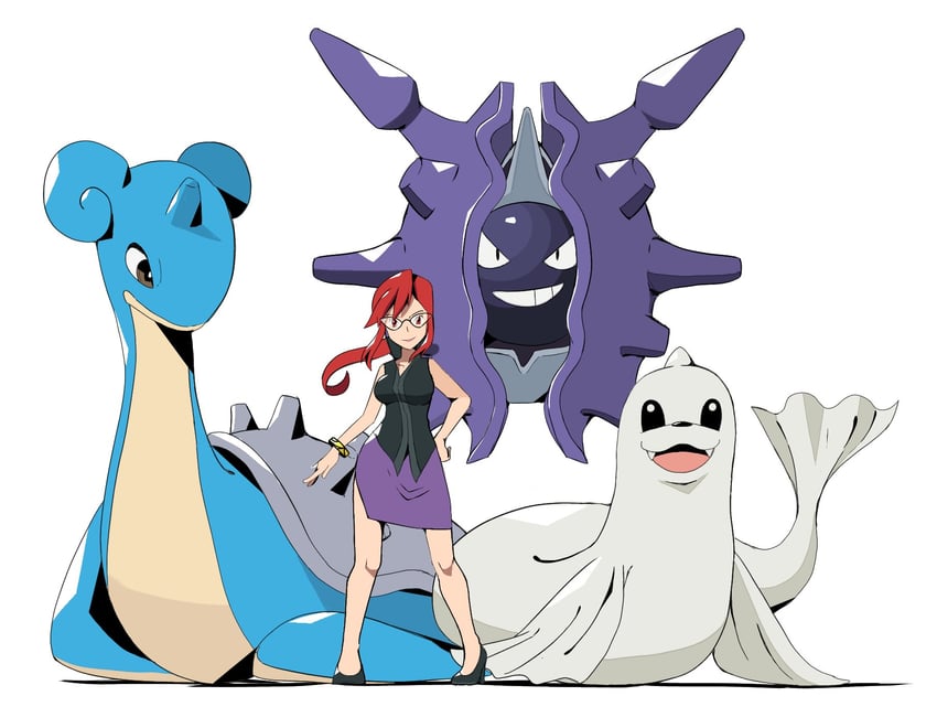 lapras, lorelei, dewgong, and cloyster (pokemon and 1 more) drawn by psaber97