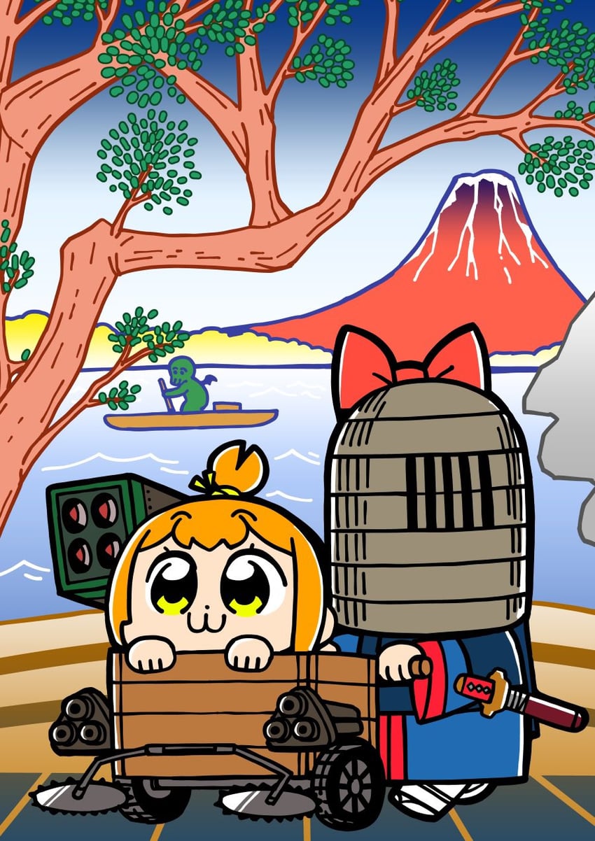 popuko, pipimi, and cthulhu (poptepipic and 1 more) drawn by bkub