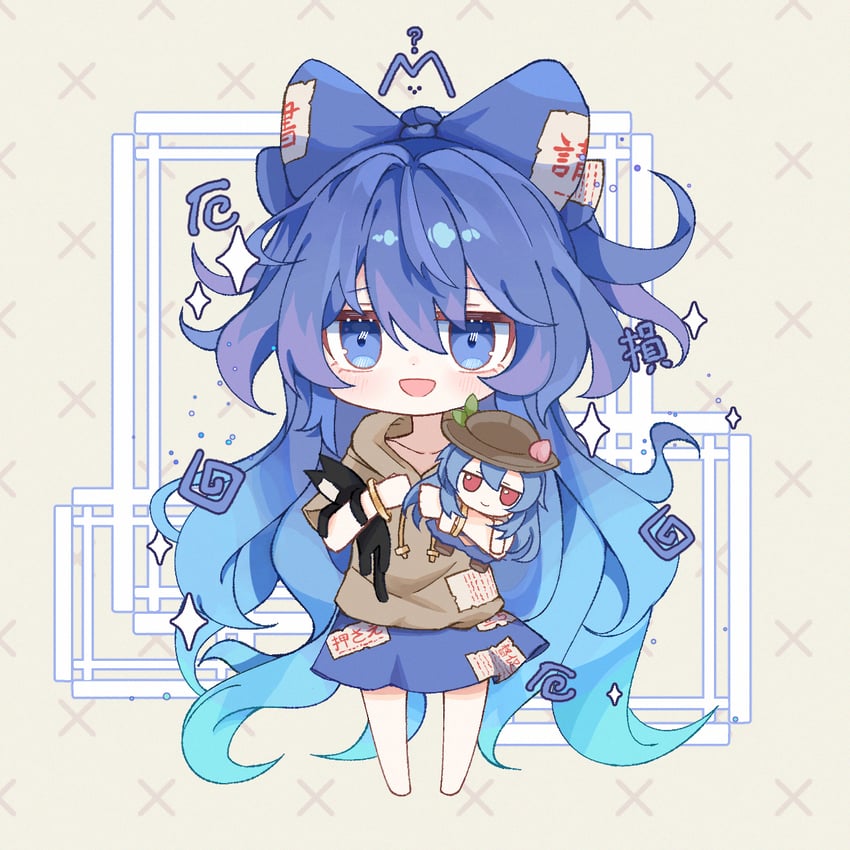 hinanawi tenshi and yorigami shion (touhou) drawn by yuuneka