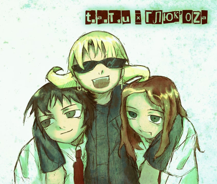 elena sergeevna katina, yulia olegovna volkova, and glukoza (real life and 1 more) drawn by lonesomnia