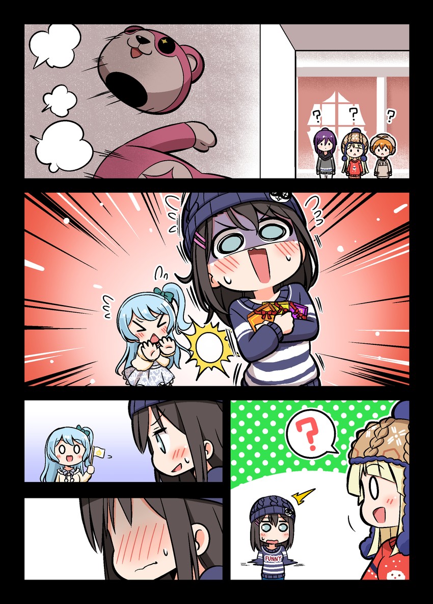 tsurumaki kokoro, okusawa misaki, matsubara kanon, seta kaoru, michelle, and 1 more (bang dream!) drawn by kyou_(fr39)
