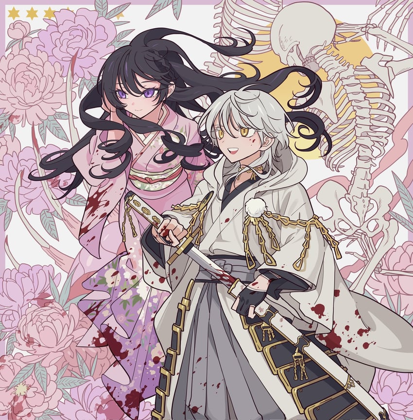tsurumaru kuninaga (original and 1 more) drawn by meremero