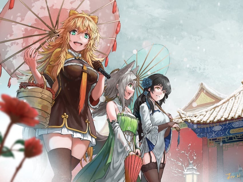 type 95, s.a.t.8, and ksvk (girls' frontline) drawn by jonathan_h