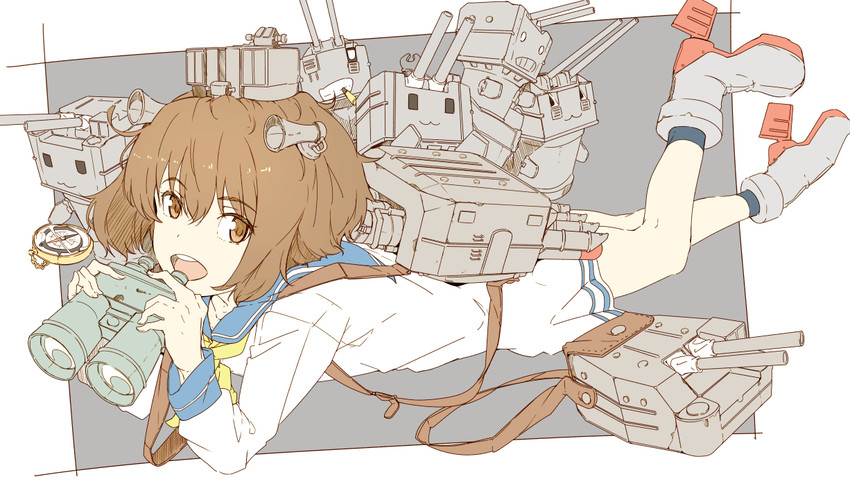 yukikaze, rensouhou-chan, rensouhou-kun, and chou-10cm-hou-chan (kantai collection) drawn by ninimo_nimo