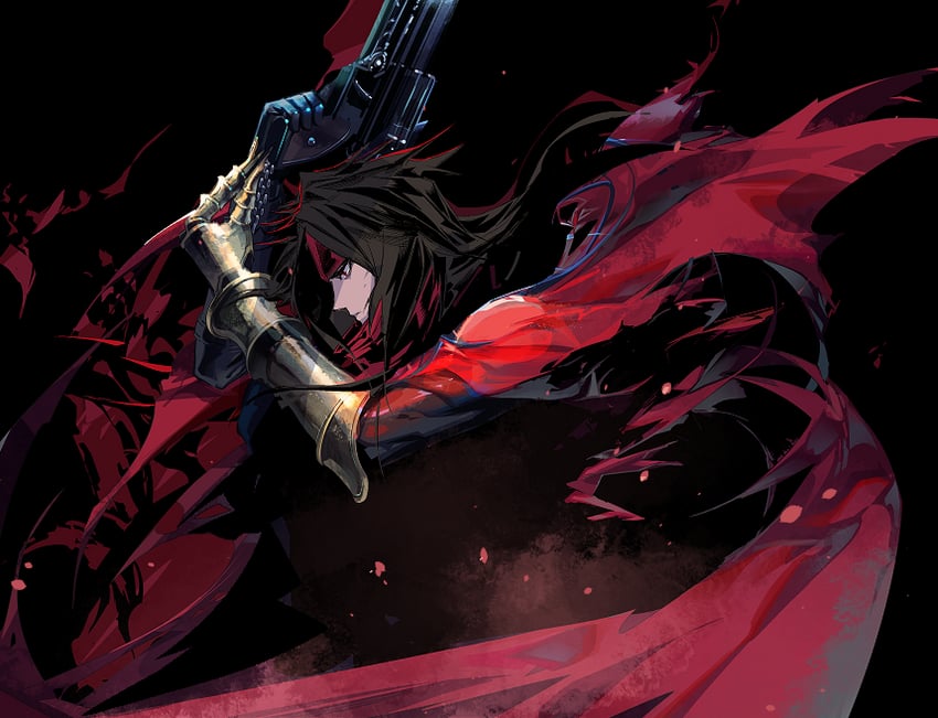 vincent valentine (final fantasy and 1 more) drawn by cofffee