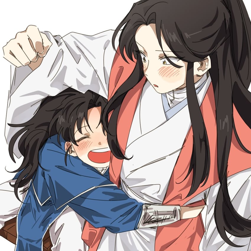 chu wanning and xue meng (erha he ta de bai mao shizun) drawn by bujang