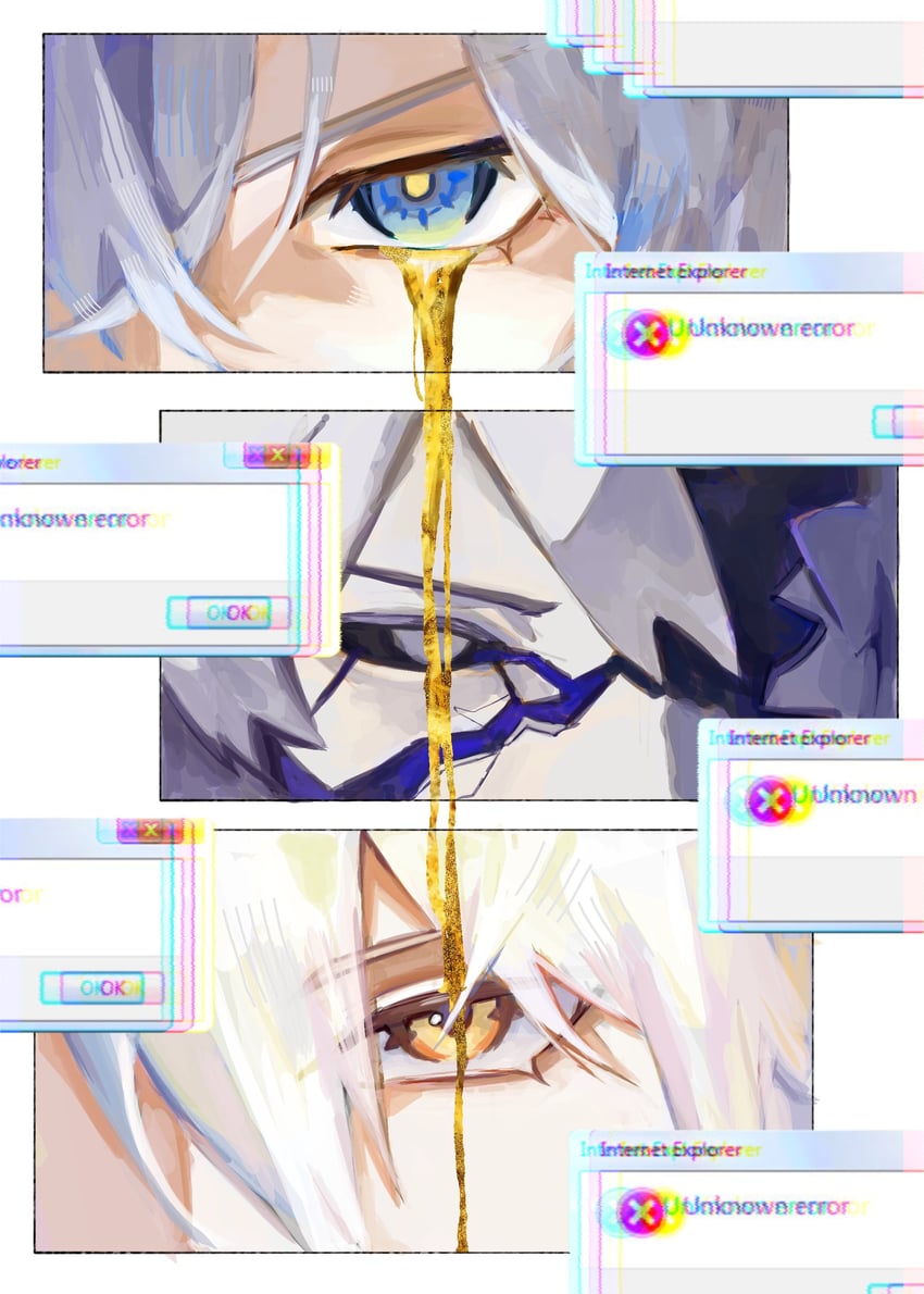 phainon and flame reaver of the deepest dark (honkai and 1 more) drawn by eva0951120