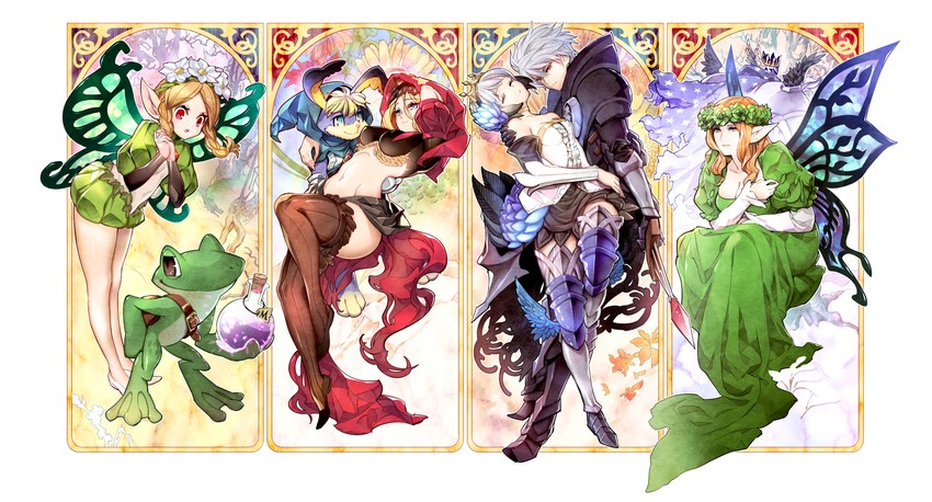gwendolyn, velvet, mercedes, oswald, ingway, and 3 more (odin sphere) drawn by tomoyuki_hino