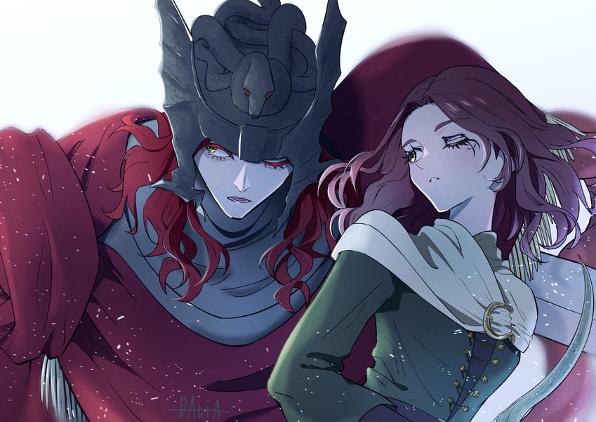 melina and messmer the impaler (elden ring and 1 more) drawn by iv_mt0knem