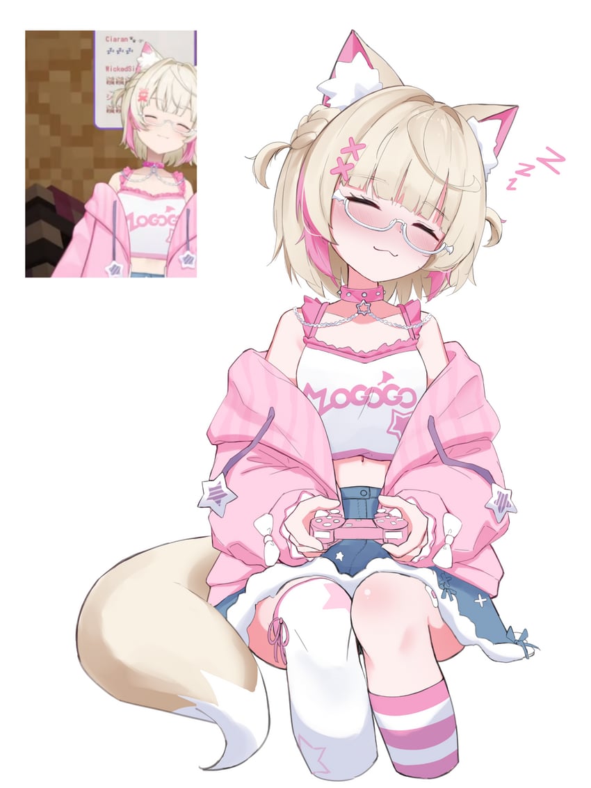 mococo abyssgard (hololive and 1 more) drawn by miixxc