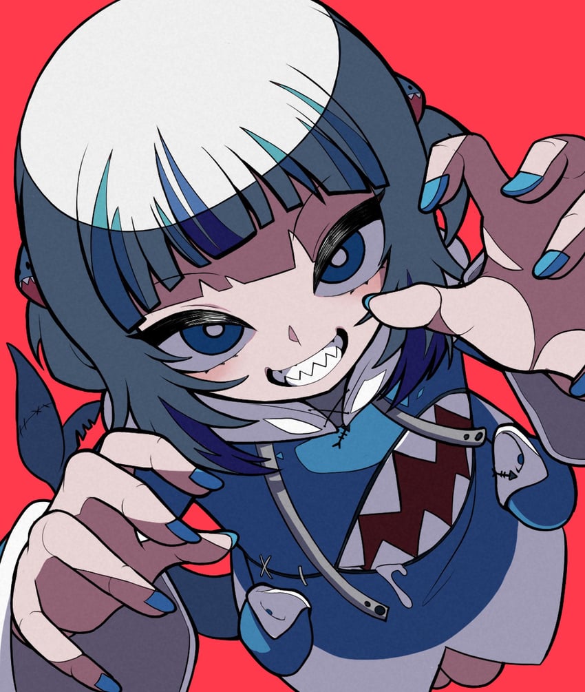 gawr gura (hololive and 1 more) drawn by bis814