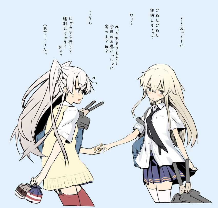 shimakaze, amatsukaze, rensouhou-chan, and rensouhou-kun (kantai collection) drawn by iwasaki_takashi