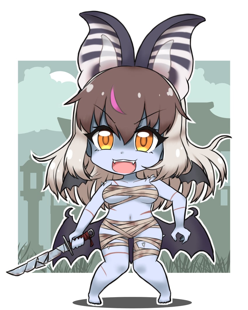 brown long-eared bat (kemono friends and 2 more) drawn by mabuta_(mbt)