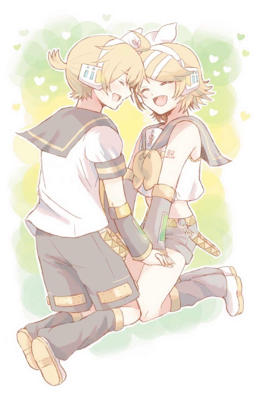 kagamine rin and kagamine len (vocaloid) drawn by maisa_(yumesirororo)