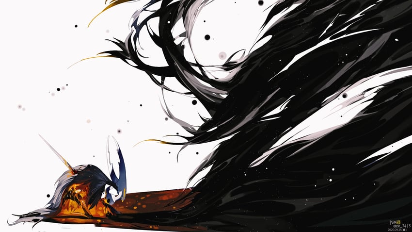 knight and hollow knight (hollow knight) drawn by ne_lu