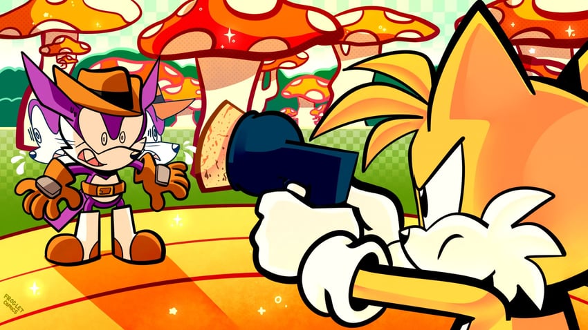 tails, classic tails, and fang the sniper (sonic and 3 more) drawn by toby_s.