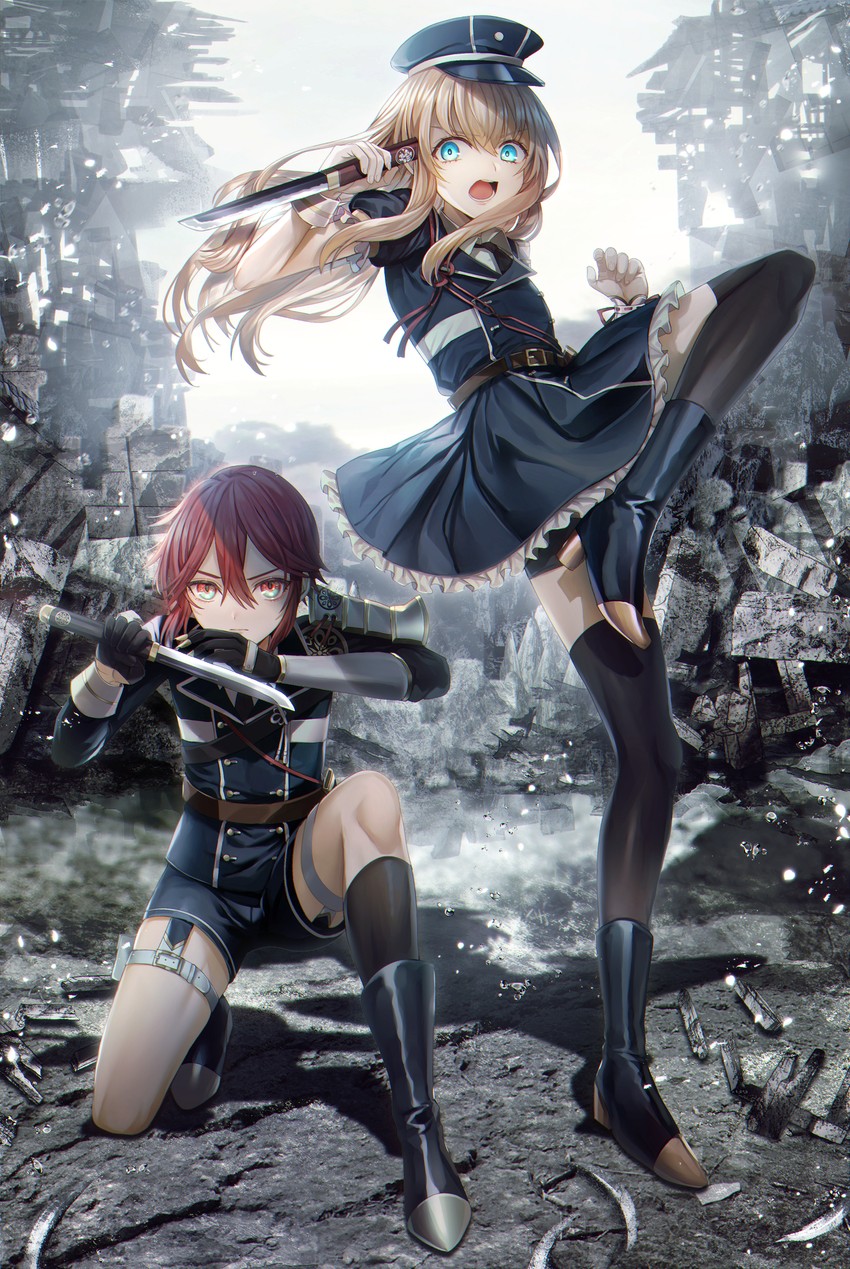 midare toushirou and shinano toushirou (touken ranbu) drawn by abandon_ranka