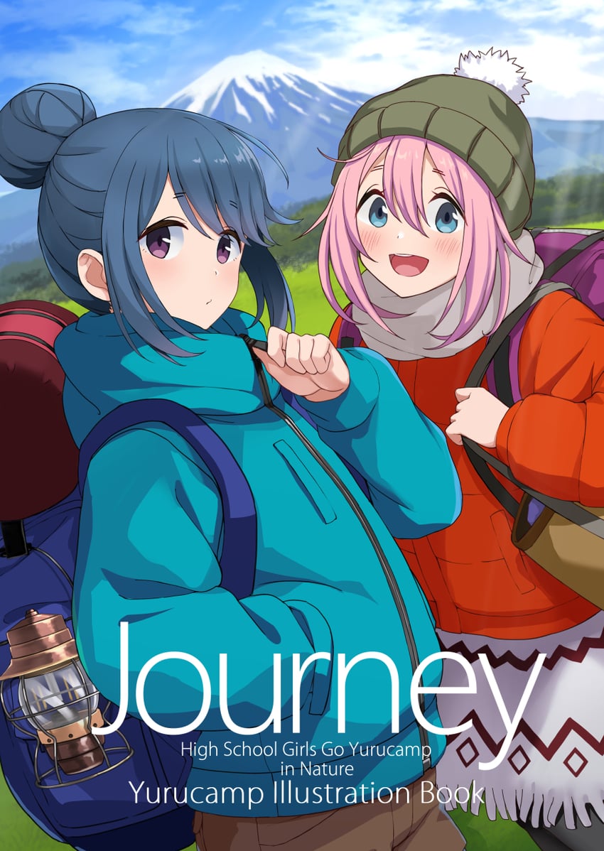 shima rin and kagamihara nadeshiko (yurucamp) drawn by mirai_denki