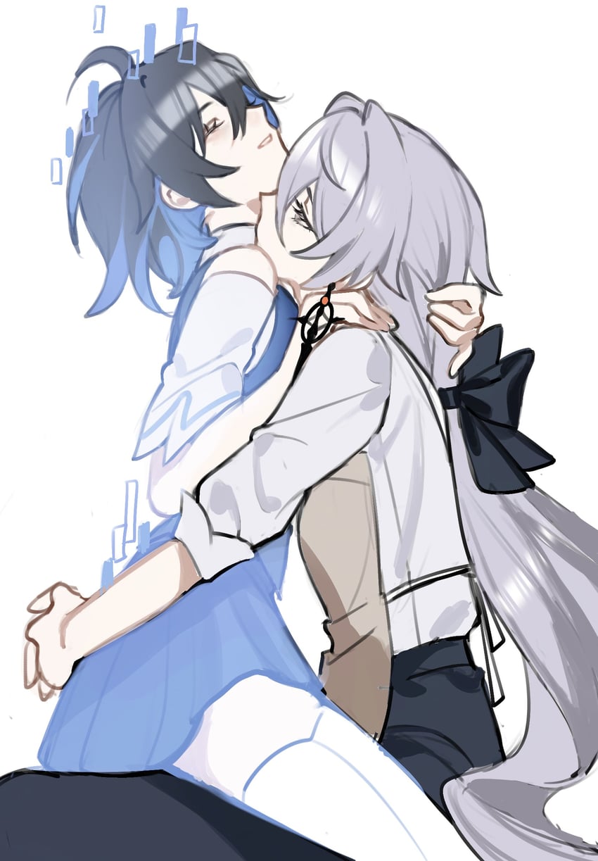 bronya zaychik and seele vollerei (honkai and 1 more) drawn by mie_xing