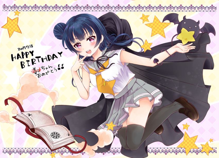 tsushima yoshiko (love live! and 1 more) drawn by mikimo_nezumi