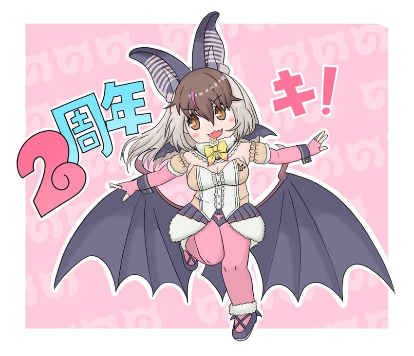 brown long-eared bat (kemono friends and 1 more) drawn by jyajyabo