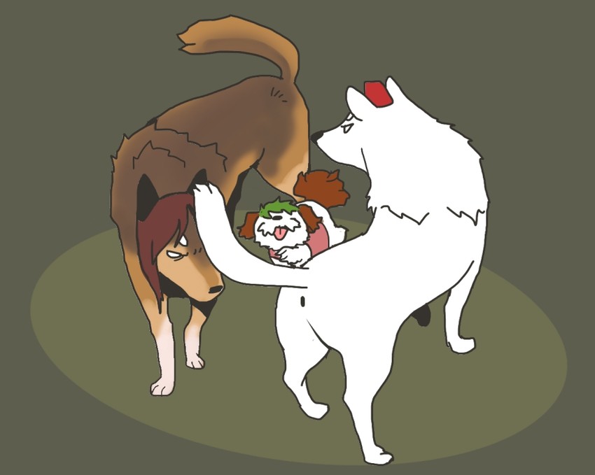 inubashiri momiji, imaizumi kagerou, and kasodani kyouko (touhou) drawn by onikobe_rin