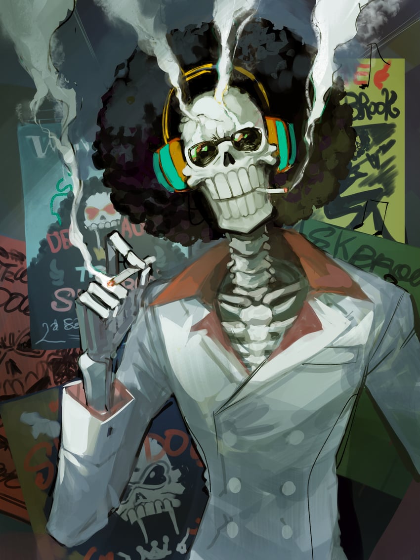 brook (one piece) drawn by santagawa