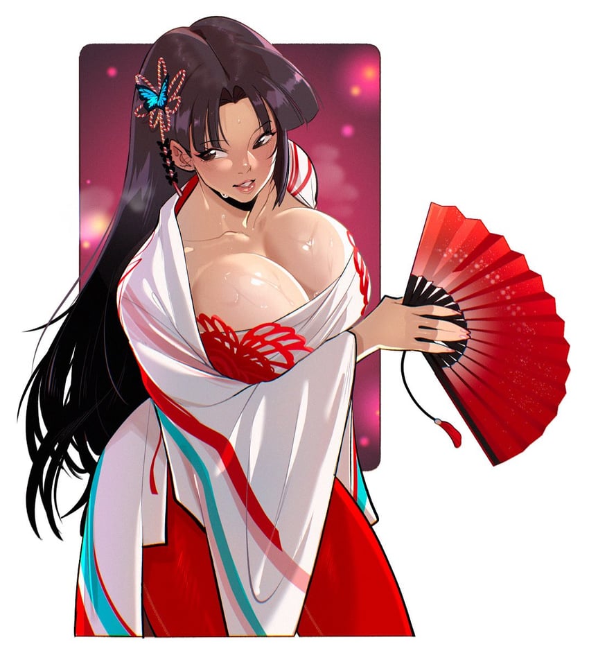 shiranui mai (street fighter and 2 more) drawn by kukumomo