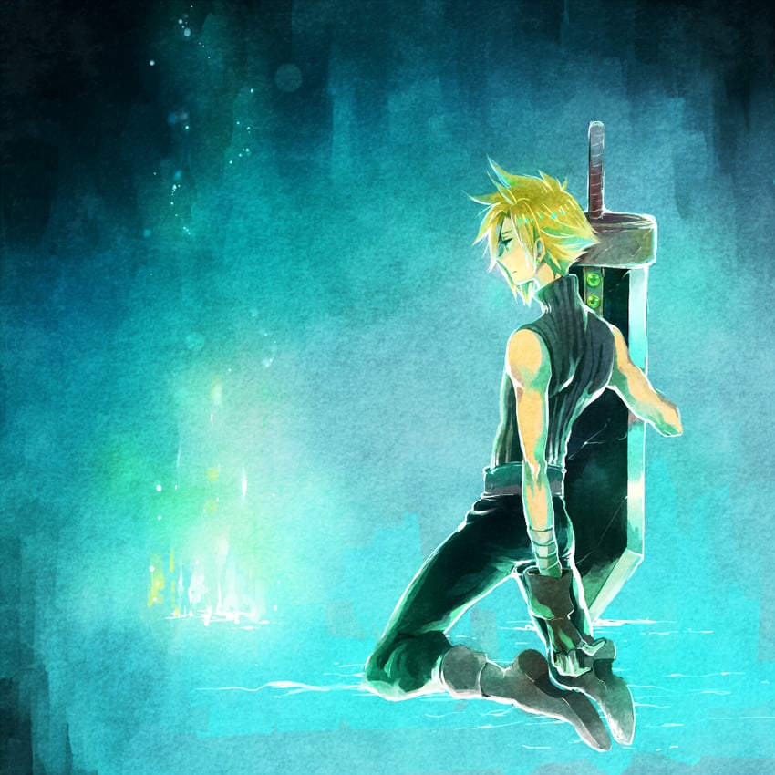cloud strife (final fantasy and 1 more) drawn by takanamushi