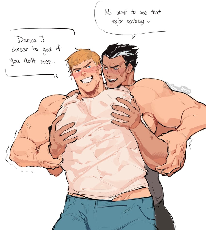 garen, darius, and battle academy garen (league of legends) drawn by punbun_4fun