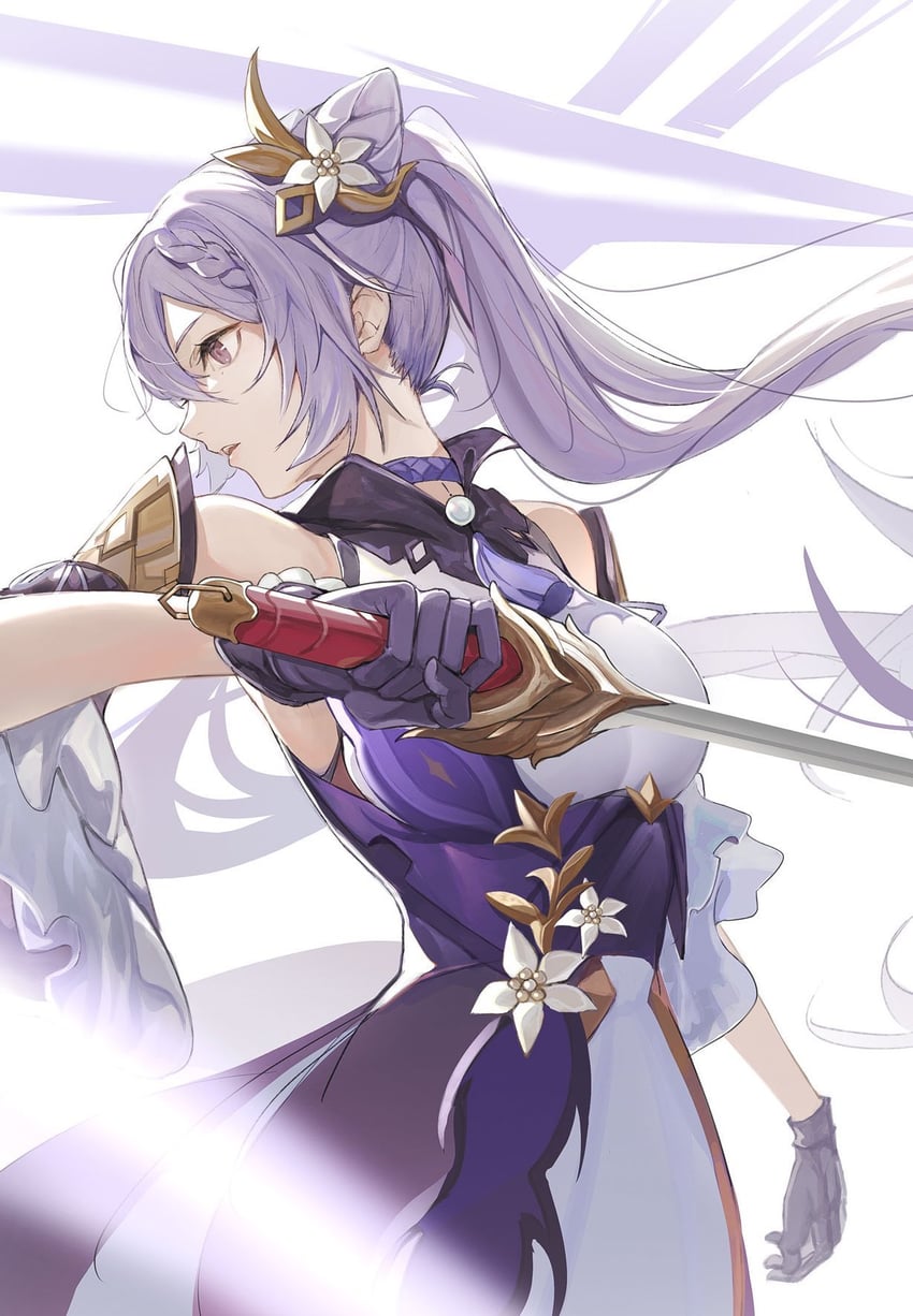 keqing (genshin impact) drawn by marumoru